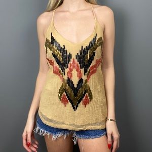 Ecote Beaded Halter Top - Small - Worn Once